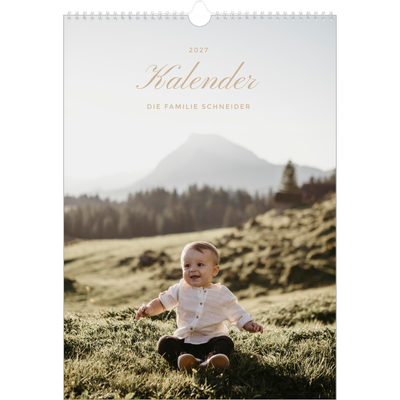 A3 Jahreskalender — Eleganter Kalender [deckblatt]