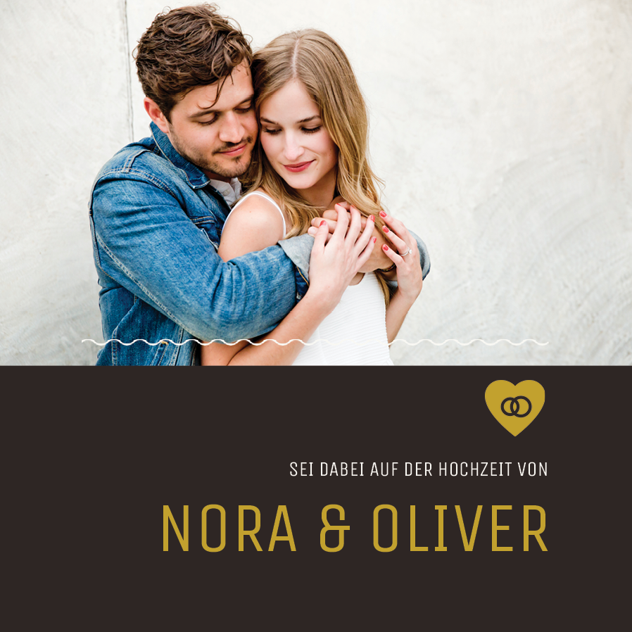 Einladungskarten — Minimal Dunkel