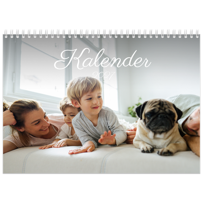Fotokalender A4 doppelt (30 x 40 cm) — Handgeschriebener Monat [deckblatt]
