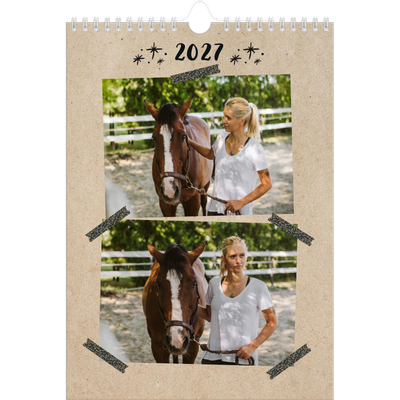Fotokalender A4 (20 x 30 cm) — Fotos mit Klebestreifen-Optik [deckblatt]
