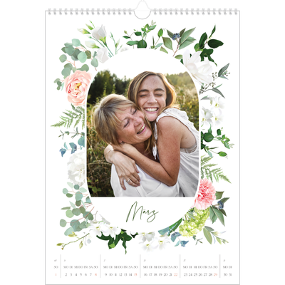 A3 Jahreskalender — Klassisch geblümt [Marsch]