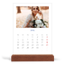Tischkalender mit Holzfuß Hochformat  — Kobalt Klassik [April]
