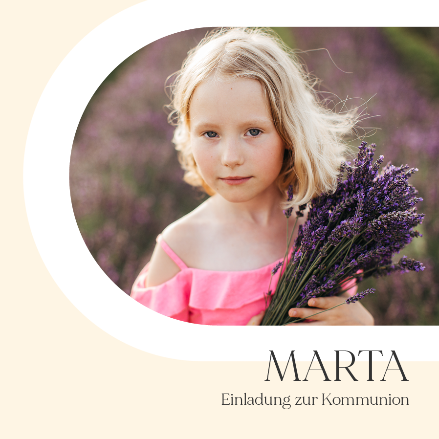 Einladungskarten — Frei fließend - Elfenbein