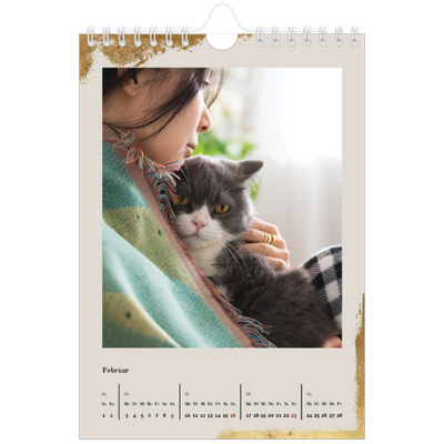 Fotokalender A5 — Classic Gold [Februar]