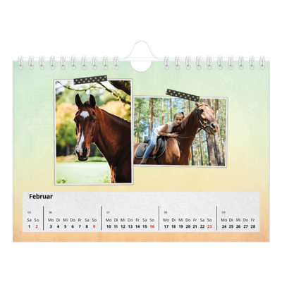 Fotokalender A5 — Fotos mit Klebestreifen-Optik [Februar]