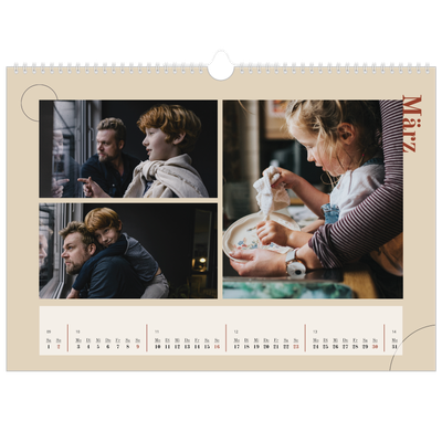 Fotokalender A3 — Assymetrischer Text [Marsch]