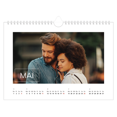 Fotokalender A4 — Datumsfeld-Overlay [Mai]