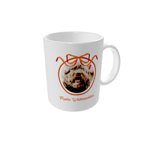 Tasse bedrucken — Kugel und Schleife