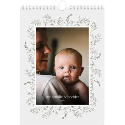 Fotokalender A4 (20 x 30 cm) — Zart geblümt [deckblatt]