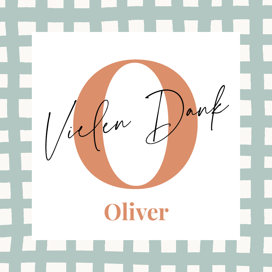 Dankeskarten — Patchworkbuchstabe