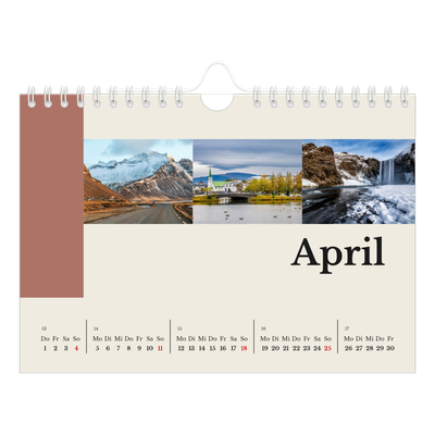 Fotokalender A5 — Sehenswürdigkeiten der Welt [April]