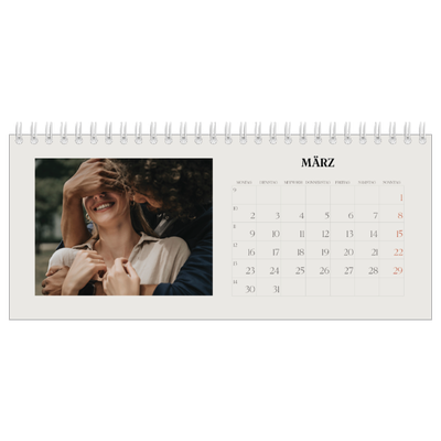 Tischkalender — Schlicht in Creme [Marsch]