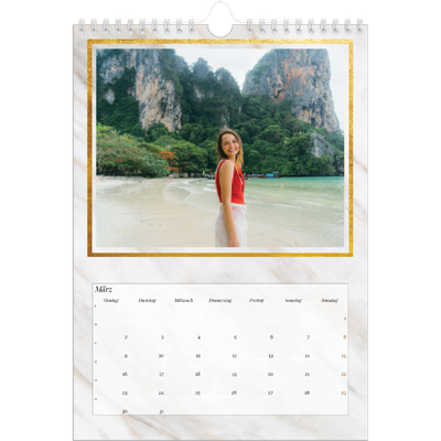 Fotokalender A4 (20 x 30 cm) — Classic Marble [April]