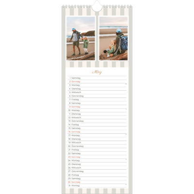 Küchenkalender  — Schrift und Streifen [Marsch]