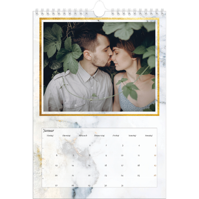 Fotokalender A4 (20 x 30 cm) — Classic Marble [Februar]
