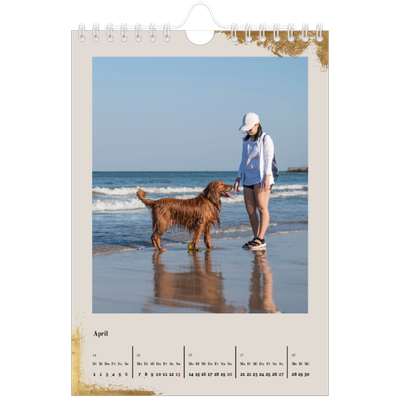 Fotokalender A5 — Classic Gold [April]