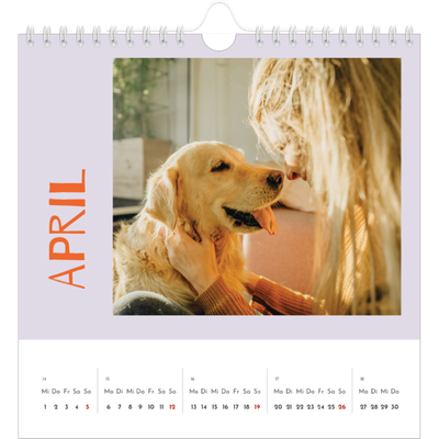 Jahreskalender Quadratisch — Farbenfroh wie du [April]