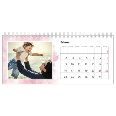 Tischkalender — Wasserfarben Hintergründe [Februar]