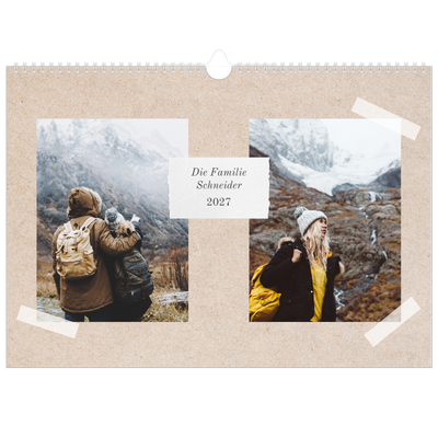 Family Planners A3 Landscape — Handgemachter Planer - 5-köpfige Familie [deckblatt]