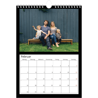 Fotokalender A4 (20 x 30 cm) — Black margin [Februar]