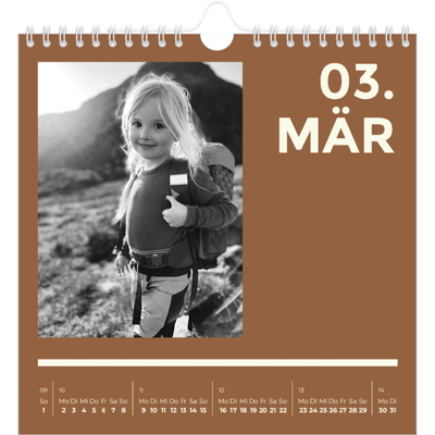 Jahreskalender Quadratisch — Modern und kräftig [Marsch]