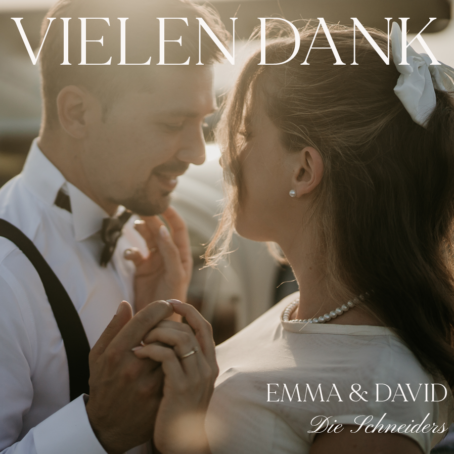 Dankeskarten — Serif und Schnappschüsse