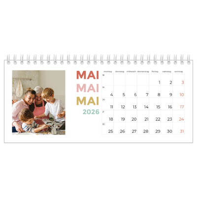 Tischkalender — Bunte Schrift [deckblatt]