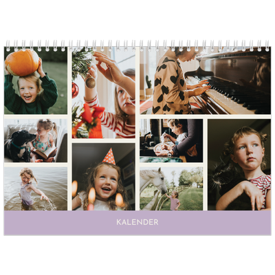 Fotokalender A4 doppelt (30 x 40 cm) — Pastellfarbene Monate [deckblatt]