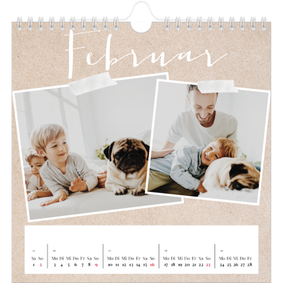 Jahreskalender Quadratisch — Scrapbook Kalender [Februar]