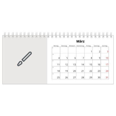 Tischkalender — Gestalte deine eigenen Produkte [Marsch]
