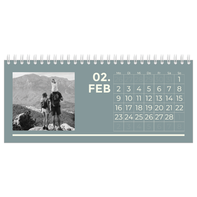 Tischkalender — Modern und kräftig [Februar]
