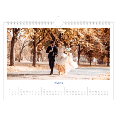 Fotokalender A4 — Kobalt Klassik [Januar]