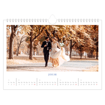 Fotokalender A4 — Kobalt Klassik