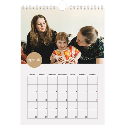 Fotokalender A4 (20 x 30 cm) — Fotosticker [Februar]