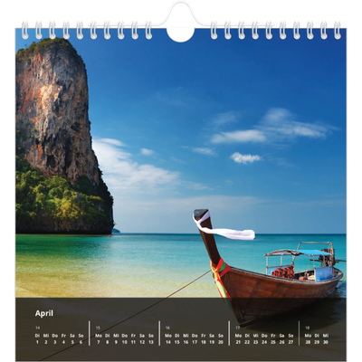 Jahreskalender Quadratisch — Komplimente [April]