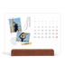 Tischkalender mit Holzfuß Querformat  — Scrapbook-Flair [Februar]