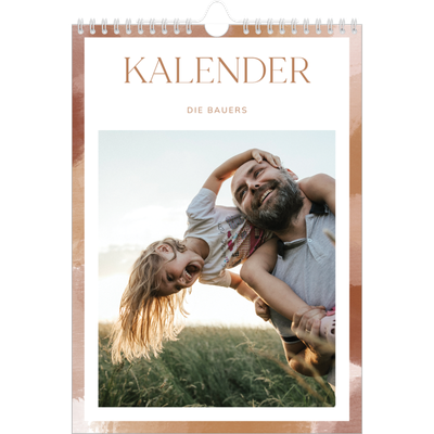 Fotokalender A4 (20 x 30 cm) — Farbpinsel-Effekt [deckblatt]