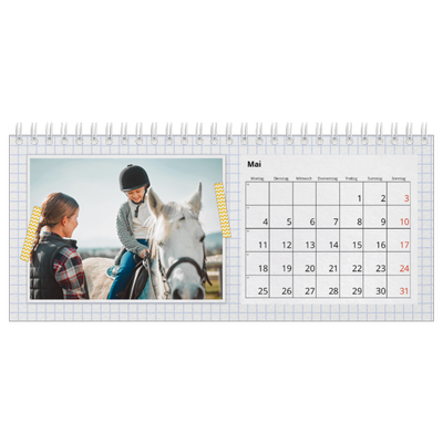 Tischkalender — Fotos mit Klebestreifen-Optik [deckblatt]
