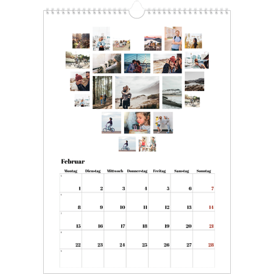 A3 Jahreskalender — Collage shapes [Februar]
