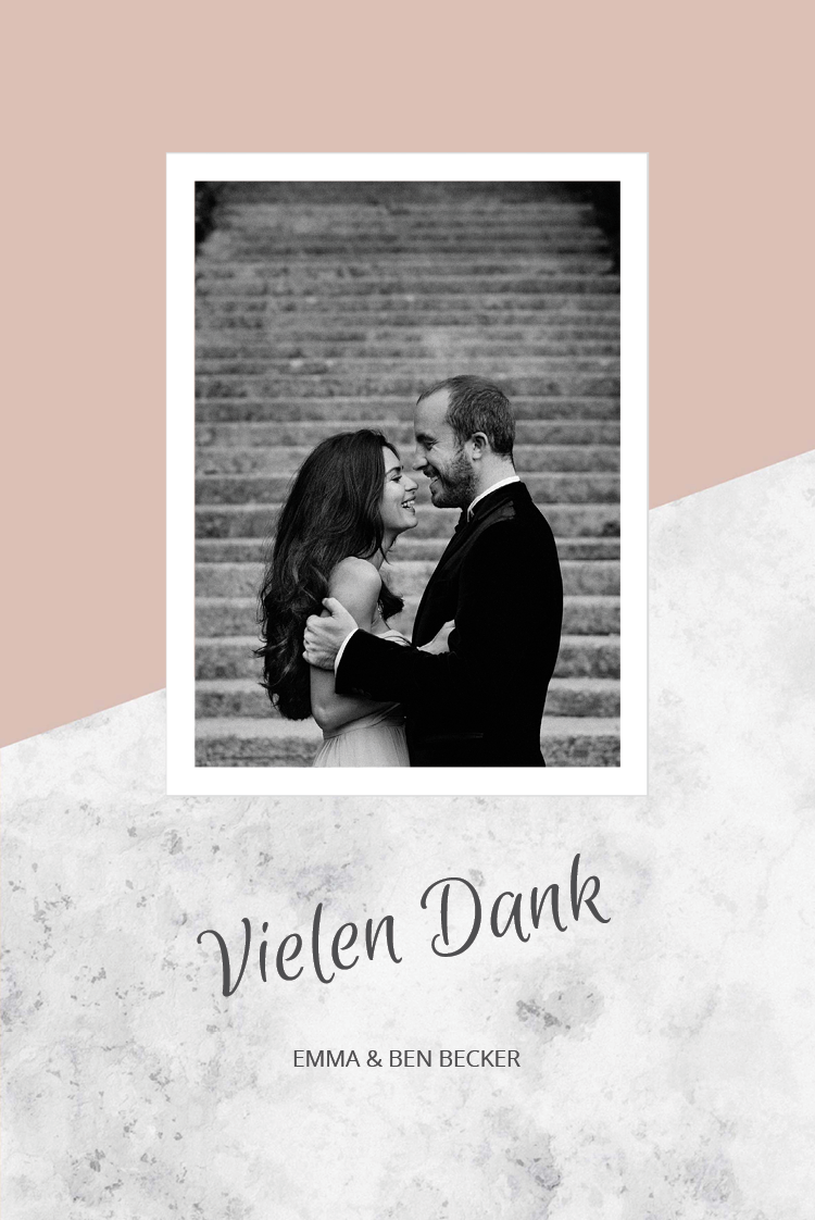 Dankeskarten — Marmorblock