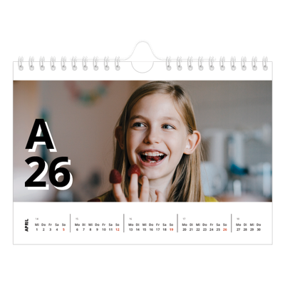 Fotokalender A5 — Große Zeichen [April]