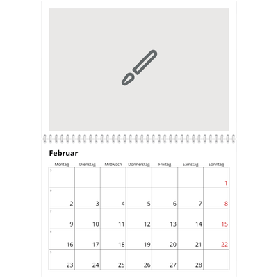 Fotokalender A4 doppelt (30 x 40 cm) — Gestalte deine eigenen Produkte [Februar]