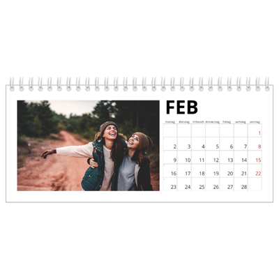 Tischkalender — Weißer Rahmen [Februar]