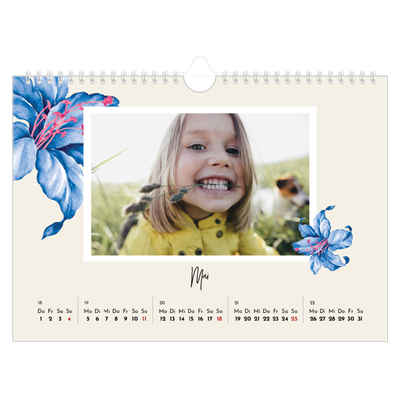 Fotokalender A4 — Gemalte Blumen [deckblatt]