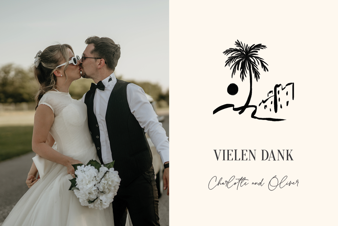 Dankeskarten — Tropische Tinte