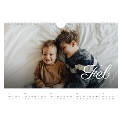 Fotokalender A4 — Handgeschriebener Monat [Februar]