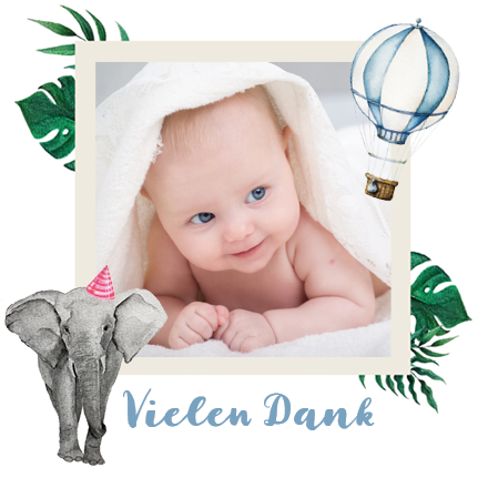 Dankeskarten — Wasserfarbentiere