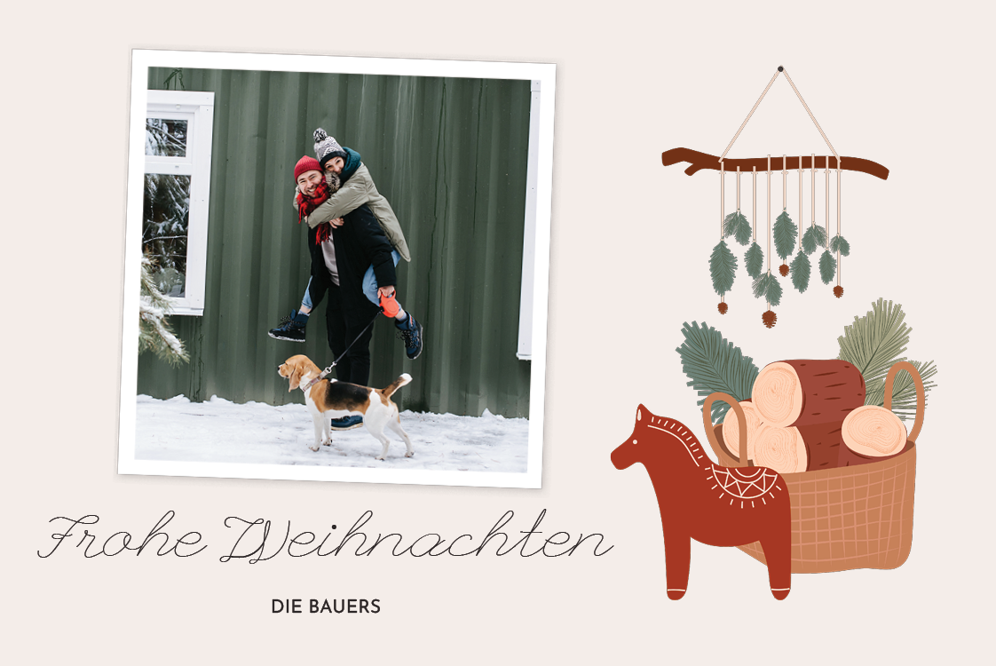 Fotokarten — Rustikale Holzscheite