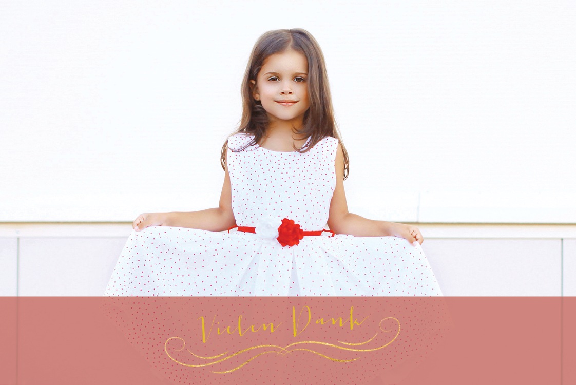 Dankeskarten — Rosa Vintage Band