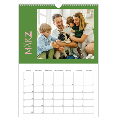 A3 Jahreskalender — Farbenfroh wie du [Marsch]